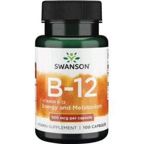 Swanson B12 vitamin 500mcg kapszula Kobalamin 100db