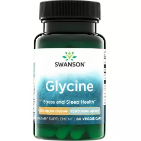   Swanson Glicin 500mg 60 kapszula AjiPure gyógyszer minőségű glicin