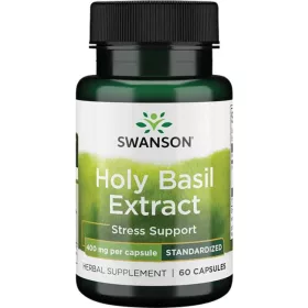   Swanson Holy Basil Extract 400mg (Szent bazsalikom - Tulsi) 60 kapszula