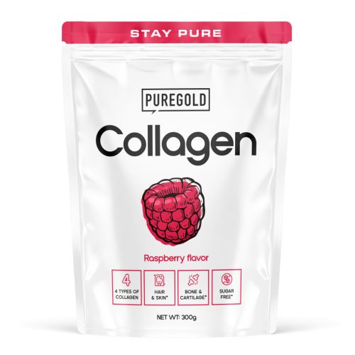 PureGold Marha kollagén italpor - Raspberry 300g