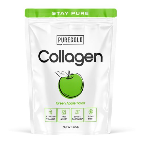 PureGold Marha kollagén italpor - Green Apple 300g