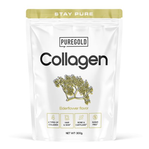 PureGold Marha kollagén italpor - Elderflower 300g