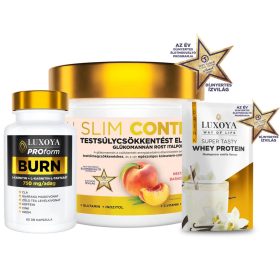   Luxoya Slim Control + Burn kapszula csomag - Nektár barack íz