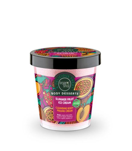 Organic Shop tisztító testpeeling "nyári gyümölcsös jégkrém"