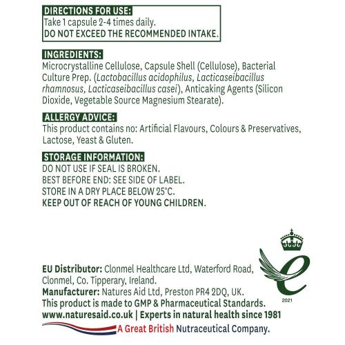 Natures Aid Acidophilus 5 billion kapszula - 60 db