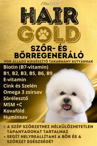 Hair Gold Szőr- és bőrregeneráló keverék táplálékiegészítő kutyáknak 100g