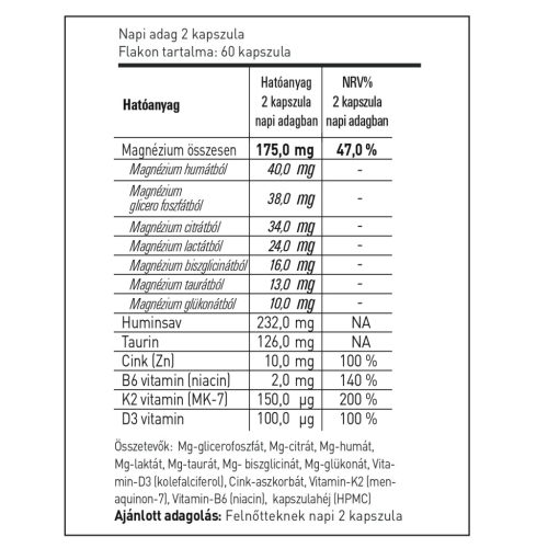 Magnézium 7 étrend-kiegészítő kapszula 60db