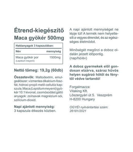 Vitaking MACA 500mg kapszula 60db