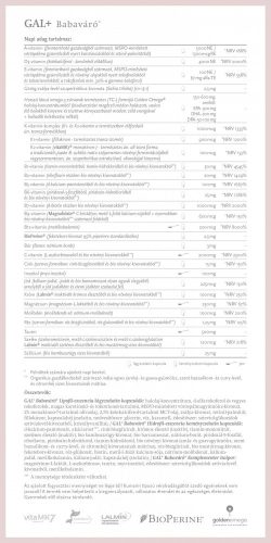 Gal+ babaváró étrendkiegészítő 30 adag