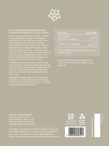 GAL Magnézium-biszglicinát utántöltő kapszula 180db