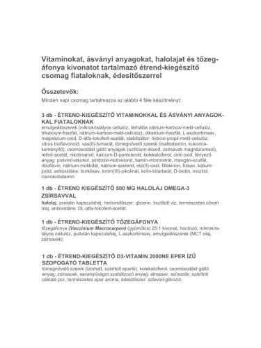 Vitaking 365 Tini Multivitamin csomag 30 napi adag