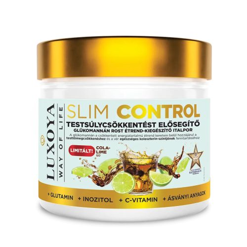 Luxoya Slim Control - Testsúlycsökkentést elősegítő glükomannán rost italpor - Cola-Lime íz 300g