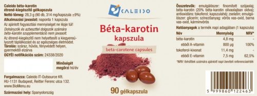 Caleido Béta-karotin gélkapszula 90db