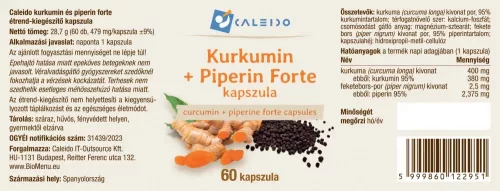 Caleido Kurkumin + Piperin Forte kapszula 60 db