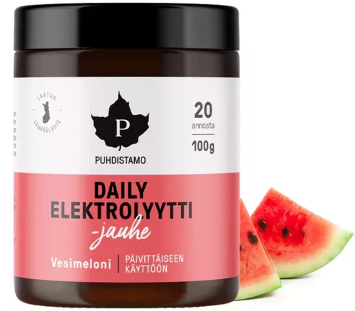 Puhdistamo Daily elektrolyytti görögdinnye ízű napi elektrolit italpor 100g