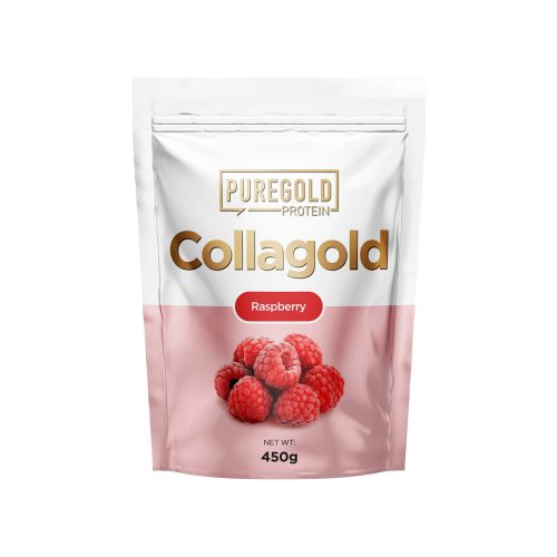 PureGold CollaGold Marha és Hal kollagén italpor hialuronsavval 450g málna íz