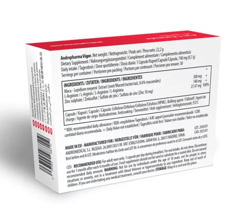 Andropharma Vigor – libidónövelő prémium kiegészítő