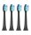 Fogkefefej Philips Sonicare elektromos fogkeféhez HX9034 - 4db - utángyártott, fekete