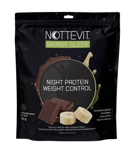 Nottevit Skinny Sleep Night Protein Weight Control - csokoládé-banán íz - 25adag