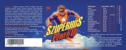 Szuperhős Power Up kúraszerú potencianövelő kapszula 60db
