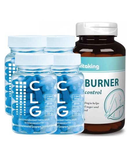 CLG kapszula 4x60db + Vitaking Fat Burner kapszula 60db