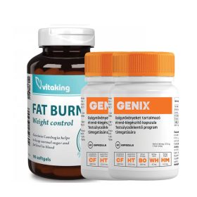   Genix fogyókúrát segítő kapszula 2x60 db + ajándék Fat Burner zsírégető