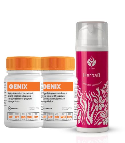 Genix kapszula 2x60db + Ukko Herba8 narancsbőr elleni krém