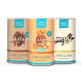   IdealBody fehérje turmixpor csokoládé, vanília és sós karamell ízben