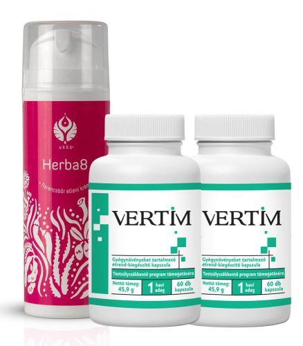 Vertim kapszula 2x60db + Ukko Herba8 narancsbőr elleni krém